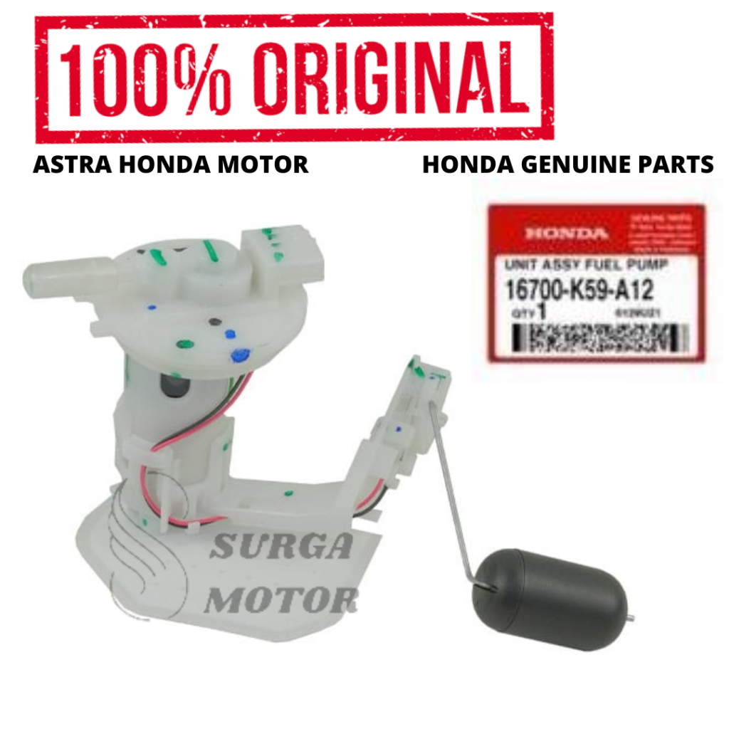 Pompa Bensin Fuel Pump Honda Vario 150 eSP K59 Original AHM 16700-K59-A12 Fuelpump Bahan Bakar Vario
