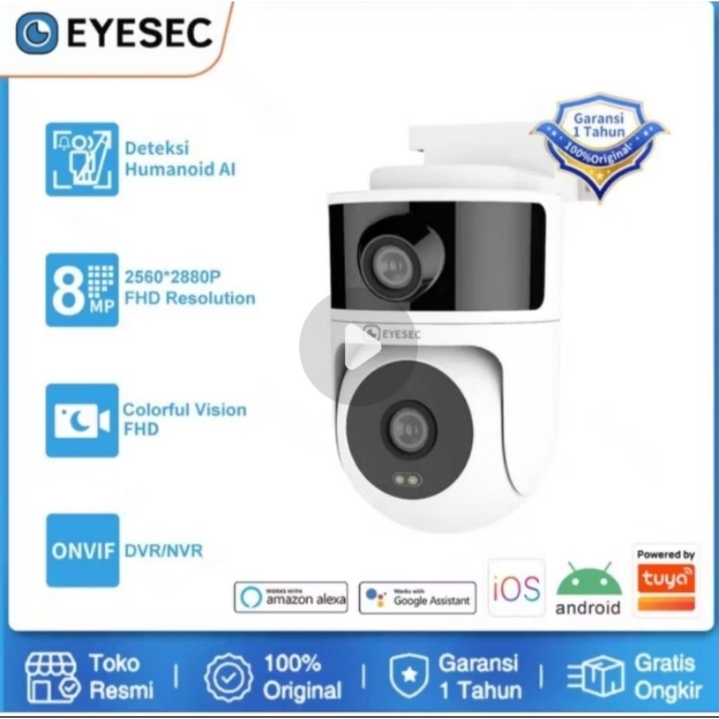 CCTV DUAL CAMERA 8MP BUNDLING MEMORY 128GB