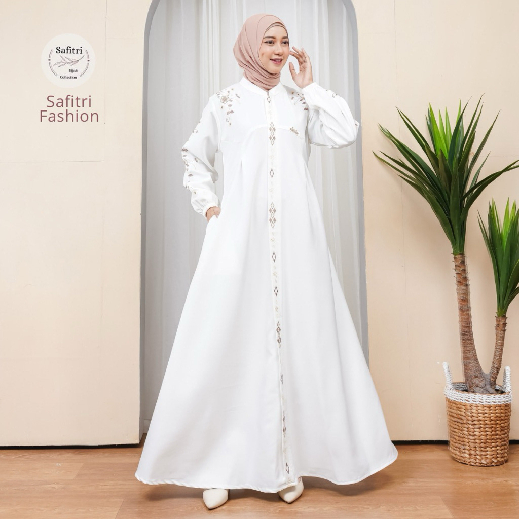 KANAYA DRESS gamis putih hitam manasik haji umroh ihram kondangan Lebaran mewah luxury elegan muslim