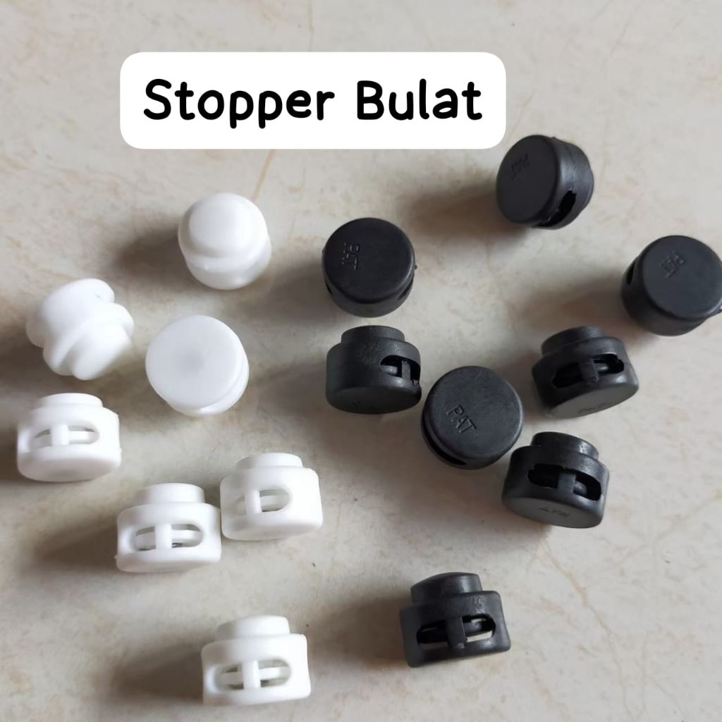 12Pcs Stopper Bulat Stopper Tali Stopper Klakson Stopper tali strap masker