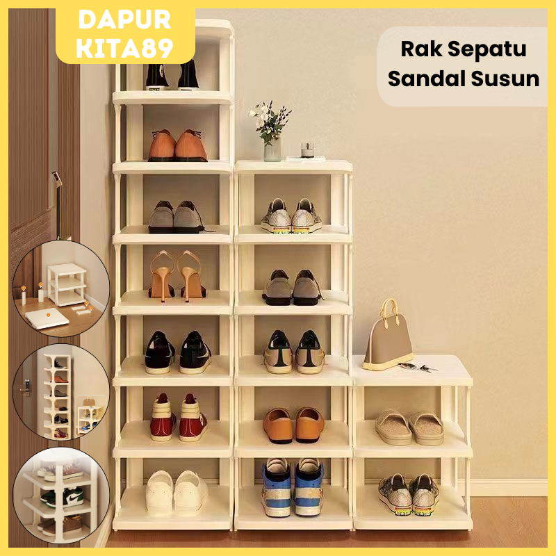 DK89 Rak Sepatu Sandal Susun Minimalis Kuat Kokoh Kualitas tinggi / Rak Sepatu Mudah Rakit Estetik /
