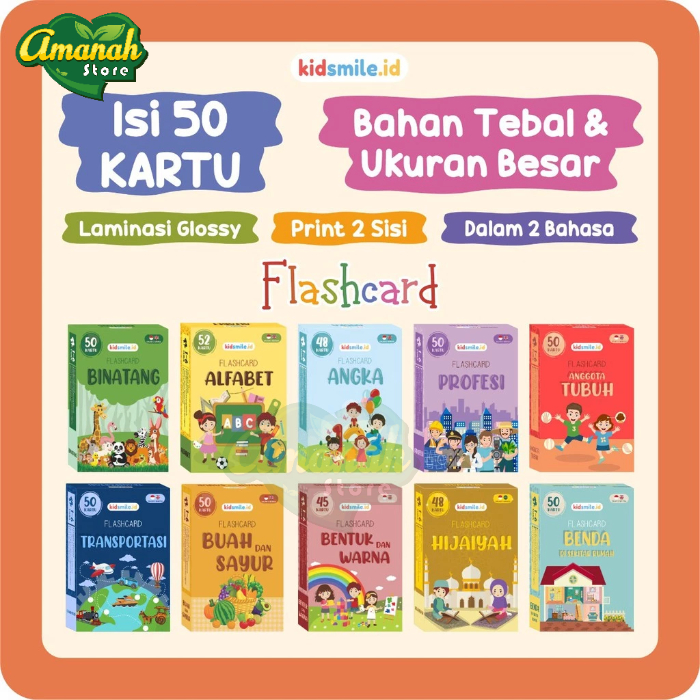 Flash Card Kidsmile Flash card Mainan Edukasi Anak Flashcard Anak Flash Card Edukasi Anak Edukatif