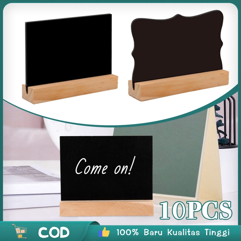 Papan Kapur Isi 10 Papan Tulis Kapur Mini Papan Kecil Papan Tulis Kapur Cafe