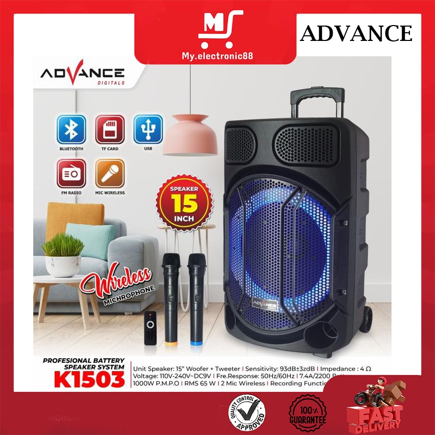 ADVANCE SPEAKER PORTABLE 15'' (K1503)