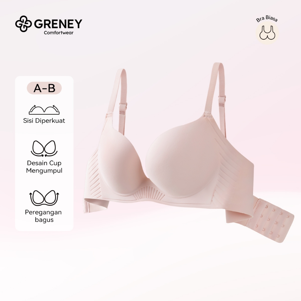 GRENEY-Bra seamless anti kendur menopang PD tanpa kawat tanpa tali mengumpulkan One Piece Warna Bh W