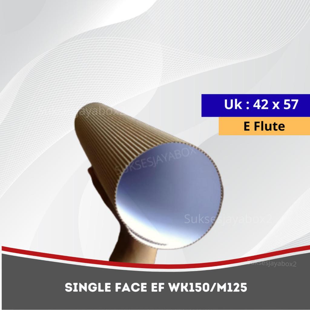 Kardus/Dus/Lembaran Single Face Karton Lembaran E Flute Putih Polos - 42x57 cm