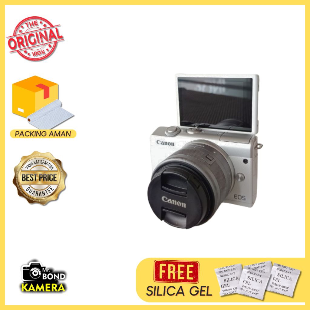 CANON EOS M200 LENSA KIT FULLSET BOX