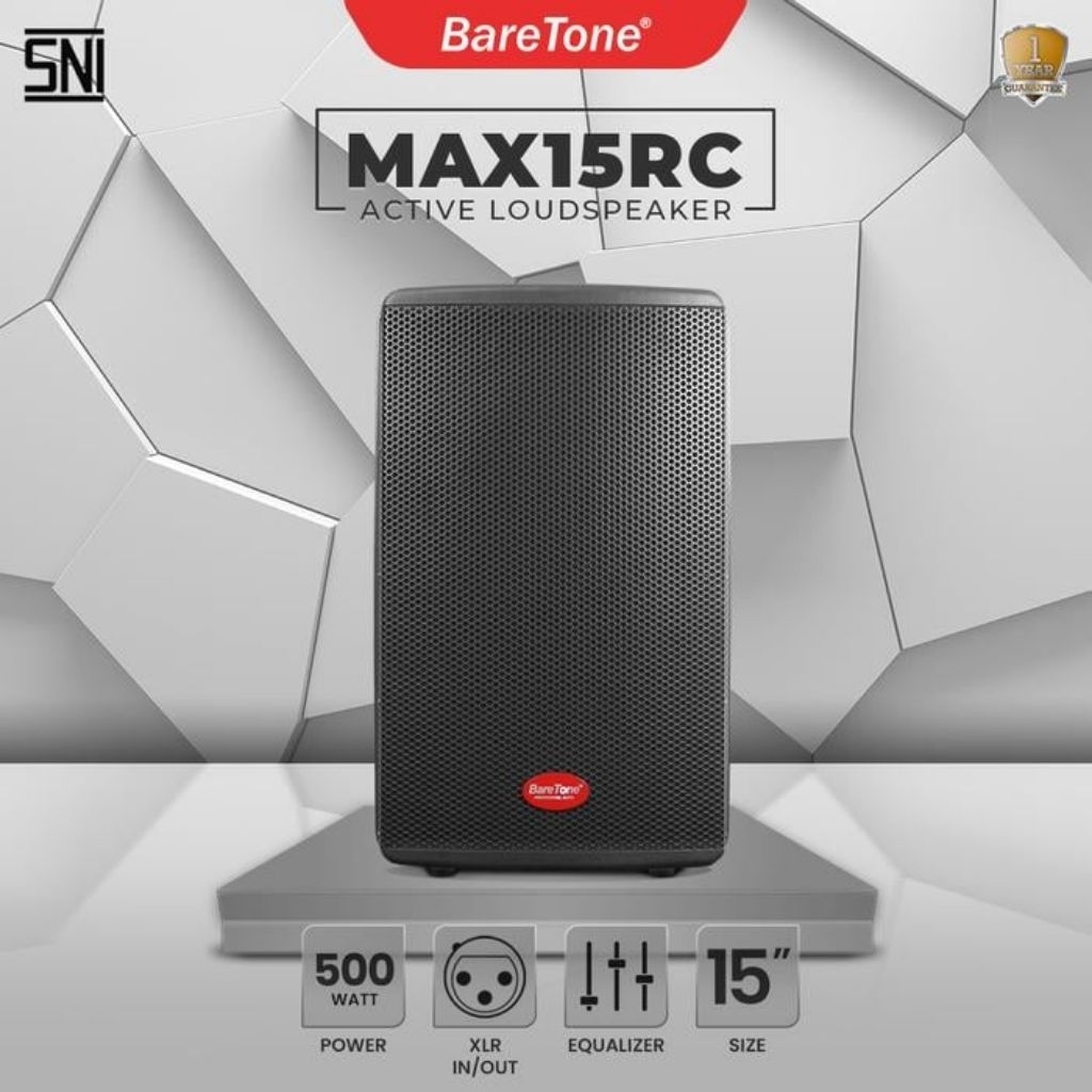 [ Satuan 1 Pcs ] Speaker Aktif Baretone MAX15RC MAX 15RC Original 15inchi 15in 500 Watt High Quality