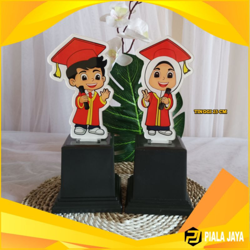 [COD] PIALA AKRILIK WISUDA DOUBLE DUA SISI TEBAL 4 MM MURAH CANTIK TANPA MINIMAL ORDER | PIALA AKRIL