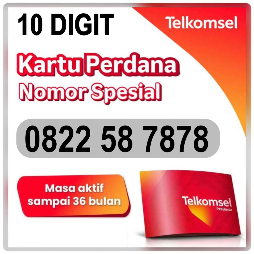 Nomor Cantik bonus kuota 20gb/bulan - Simpati 10 Digit 7878