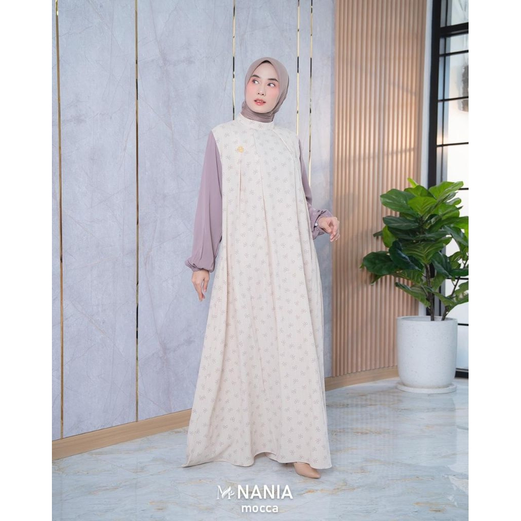 Nania dress by Marema Zalifa✔️gamis motif, gamis zalifa, gamis cantik