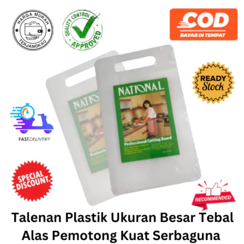 PROMO Talenan Plastik Ukuran Besar Tebal Alas Pemotong Kuat Serbaguna Telenan National Talenan