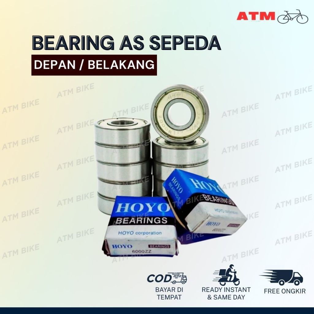 BEARING AS DEPAN / BELAKANG SEPEDA Bearing roda Laher Belakang Sepeda merk Hoyo