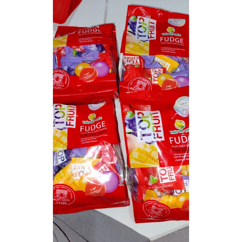 Permen Jelly Buah Top Fruit 320gr/ Permen Jelly Fruit Fudge/ Permen Hari Raya