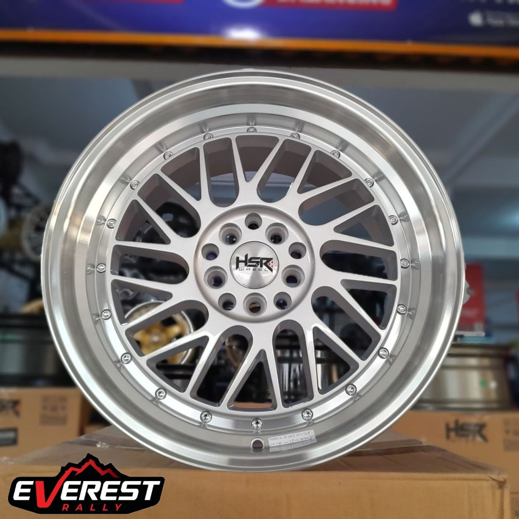 Velg Mobil Paddock HSR Ring 17 Pcd 5x100/114 || Velg Mobil Celong HSR Ring 17 Silver 4pcs