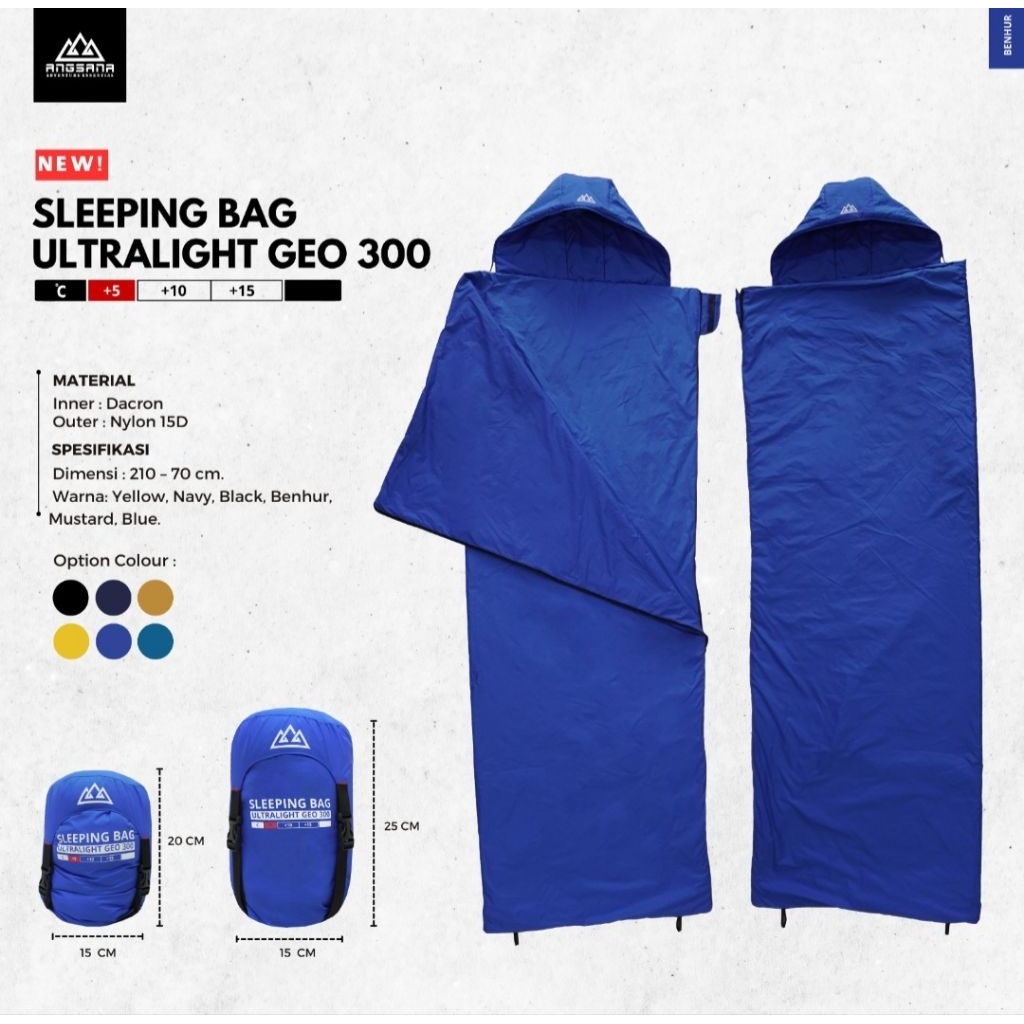 Sleeping Bag Ultralight Angsana seri GEO 300