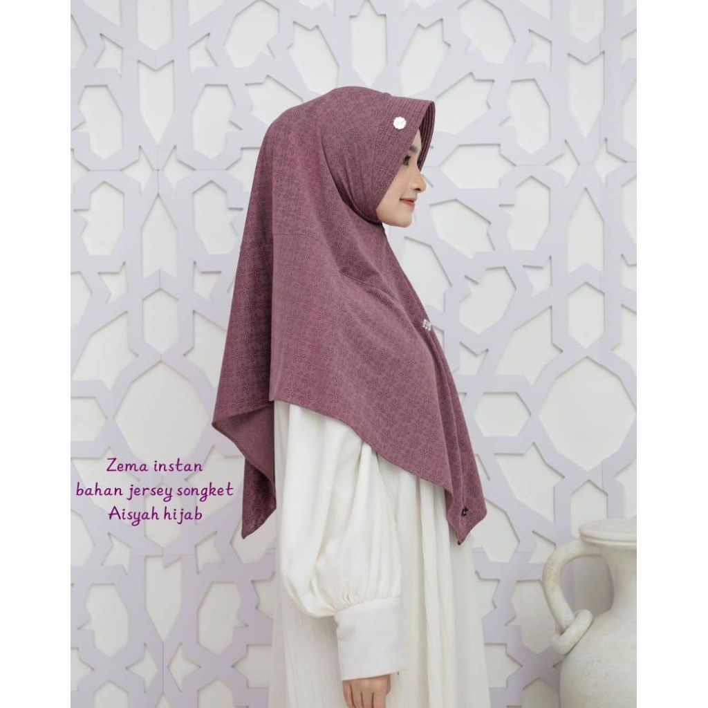 [Grosir Hijab10pcs] Hijab Bergo Zema Instan by Aisyah Jilbab Bergo Premium Jilbab Terlaris Termurah