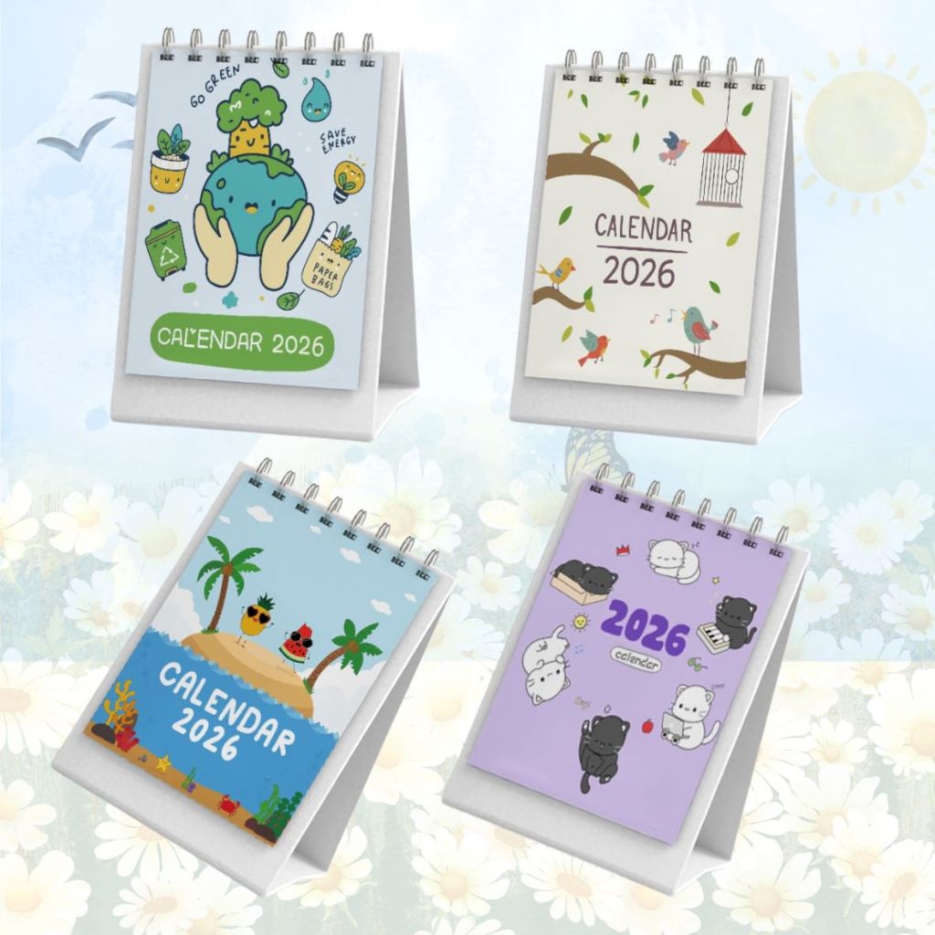 KALENDER 2026 DAN 2027 AESTETIC / KALENDER MINI STAND 2026 DAN 2027 / KALENDER MINI 2026 DAN 2027 / 