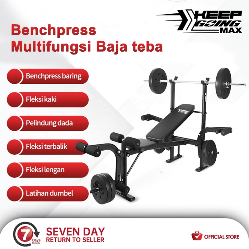 Rak Barbel/Rak Bench Press Multifungsi/Rak Bench Press Barbel Rumahan Dapat Dilipat/Rak Bench Press 