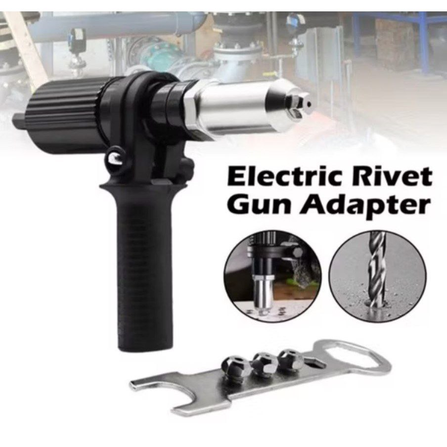 STRILL ELECTRIC RIVET GUN ADAPTER KONVERTER BOR PAKU RIVET ELEKTRIK GUN