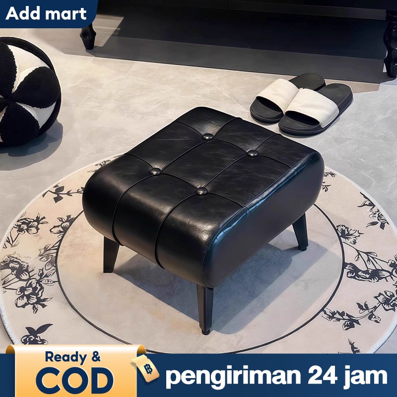 Brugge Bangku Ganti Sepatu Kulit Portable Serbaguna Kursi Stool Sofa Kotak Bangku Sofa Minimalis