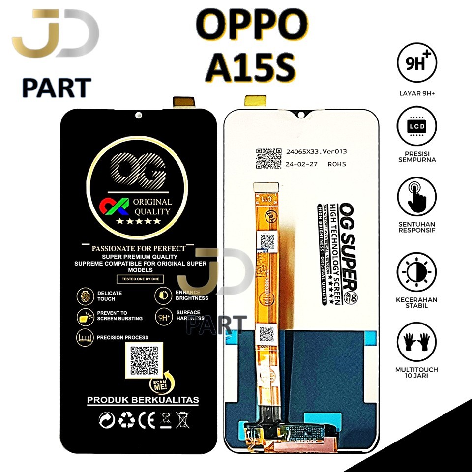 LCD TOUCHSCREEN OPPO A15S COMPLETE ORIGINAL 100% FULLSET