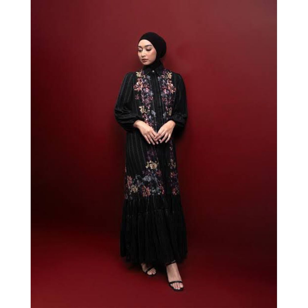 READY VIOLA SHIRT DRESS DARK VIOLA SIZE M BENANG JARUM