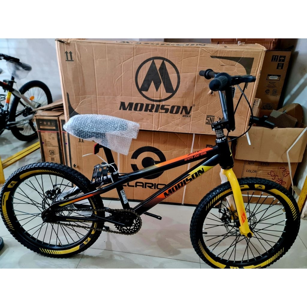 Sepeda BMX 20 Inch MORISON BY PACIFIC ( Memiliki Rem Cakram ) ( Warna Yellow / Kuning )