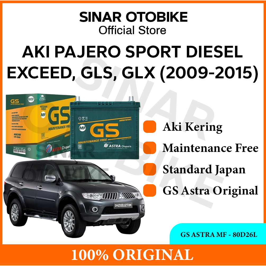 AKI KERING PAJERO EXCEED, GLS, GLX GS ASTRA MF KERING 80D26L 70AH