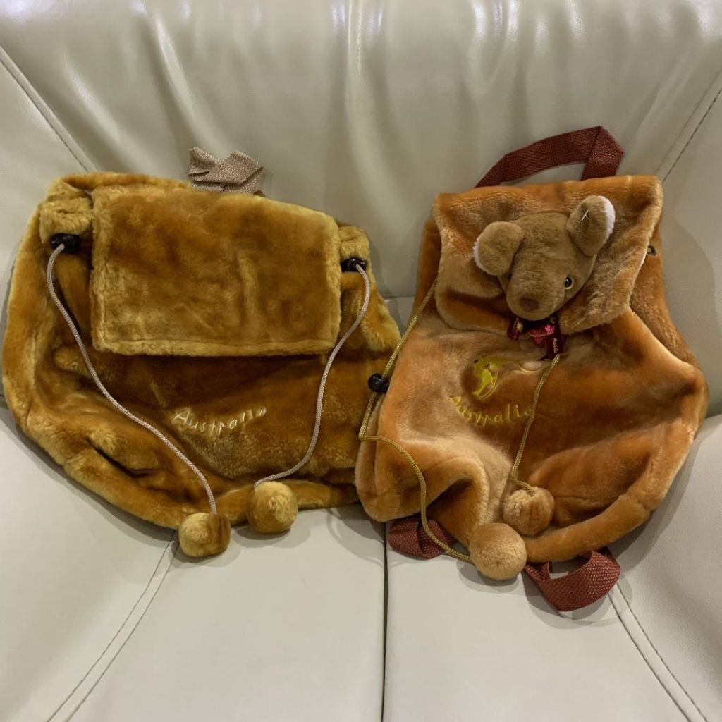 Tas Kanguru Australia Bulu Halus Lembut