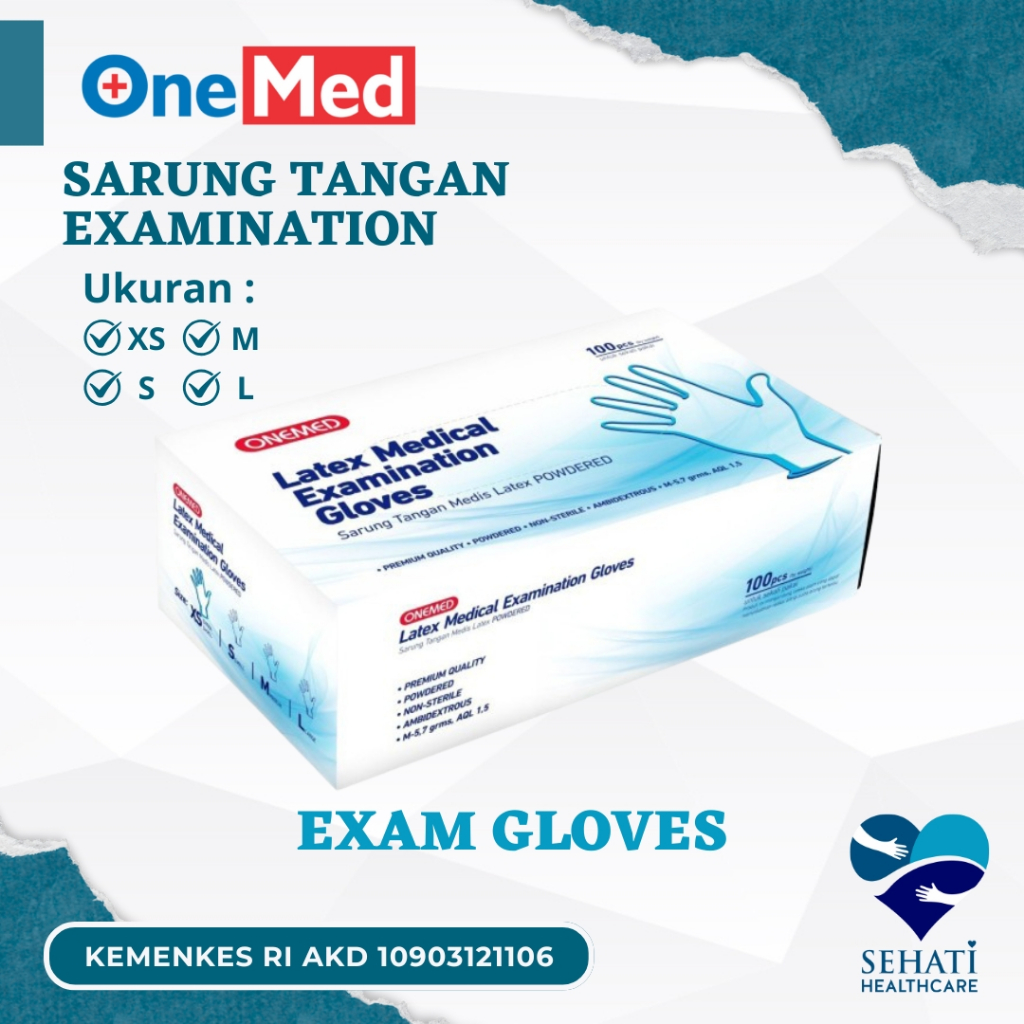 Sarung Tangan Latex Ukuran XS S M L Medis Handscoon  Disposable Handscon Handskun Gloves Karet Latex