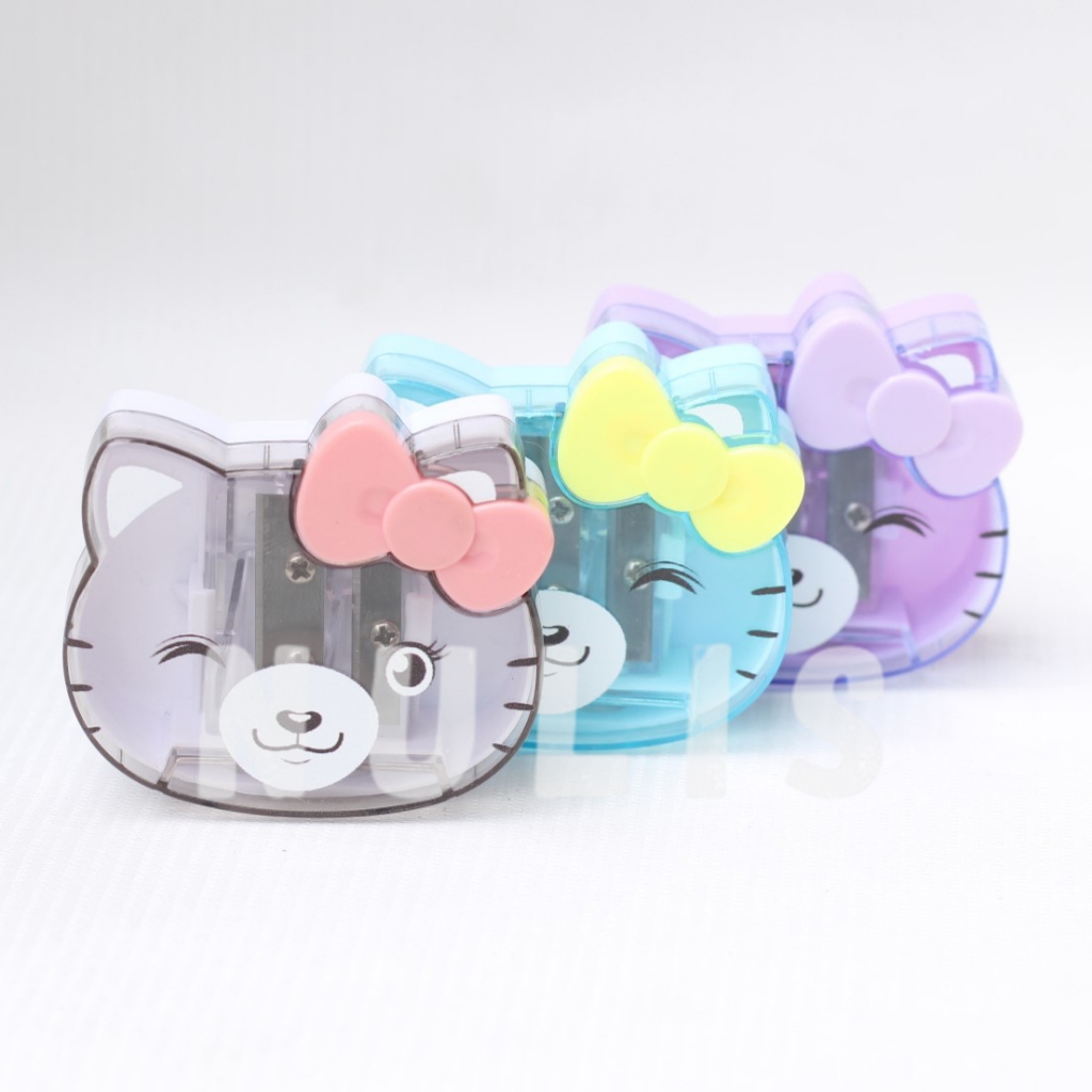 NULIS | 2 PCS Rautan Hello kitty Besar / Serutan Pensil 2 Lubang Motif Hello Kitty