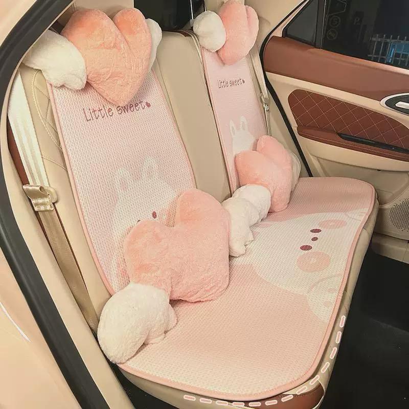 Sarung Alas Jok Mobil Karakter Bunny Pink Imut