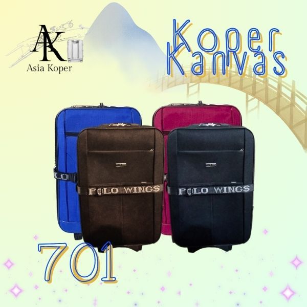 Koper Kain 18 inch Koper Kanvas Polo Fans Koper Kabin Koper Travel Umroh Haji Koper Keren Kecil