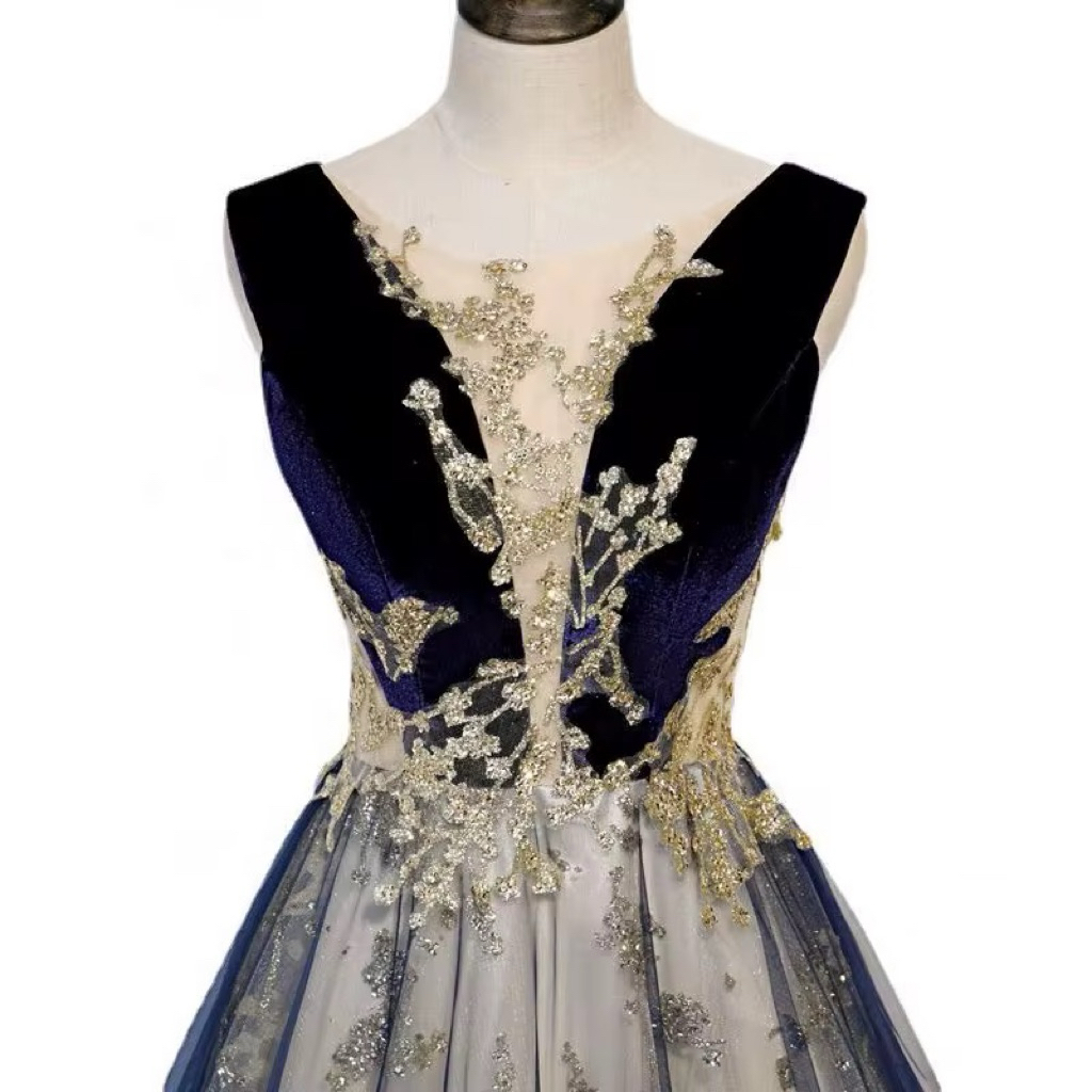 evening gown navy