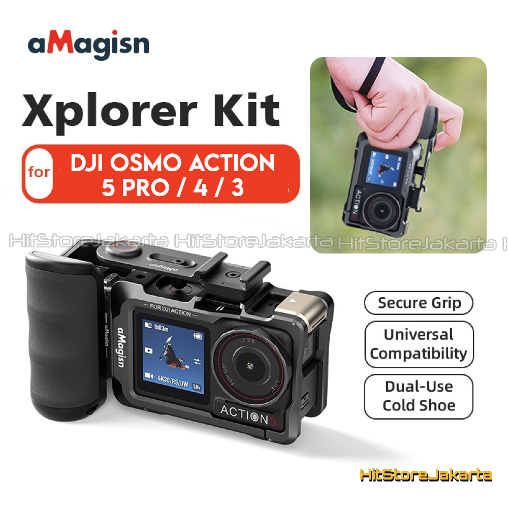 aMagisn Handle Grip Kit for DJI Action 5 Pro Xplorer Hand Grip Osmo Action 4 Handle Grip Kit Osmo Ac