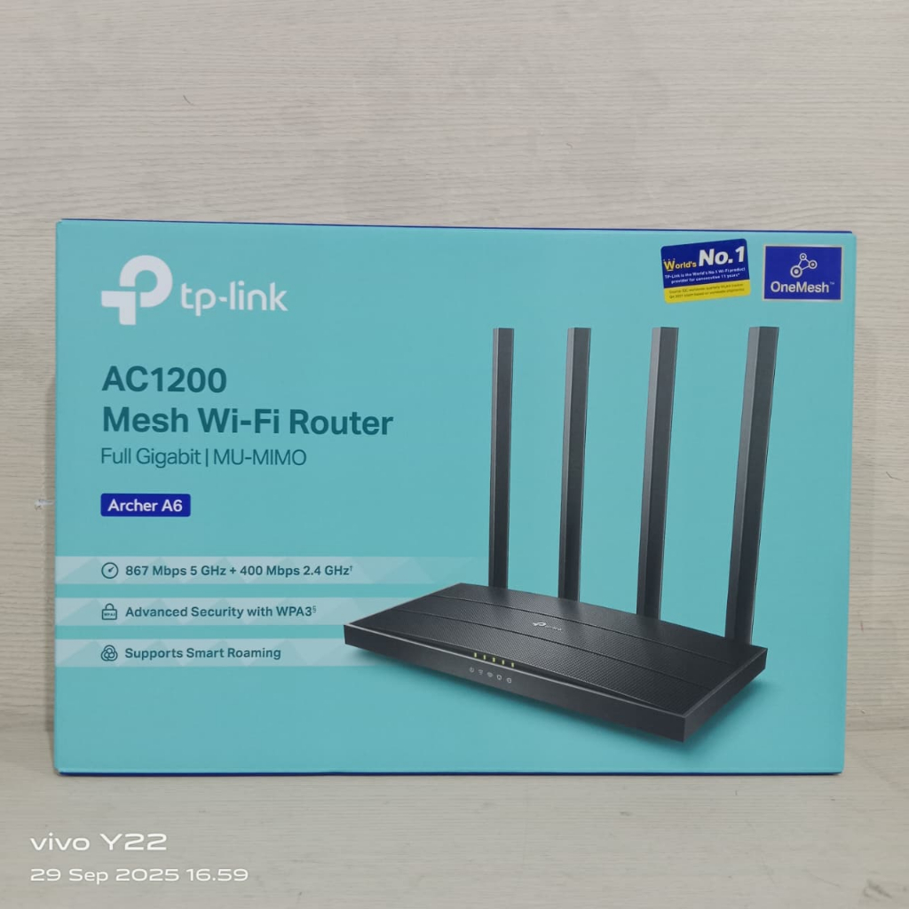 TP-Link Archer A6 AC1200 Wireless MU-MIMO Gigabit Router TP LINK