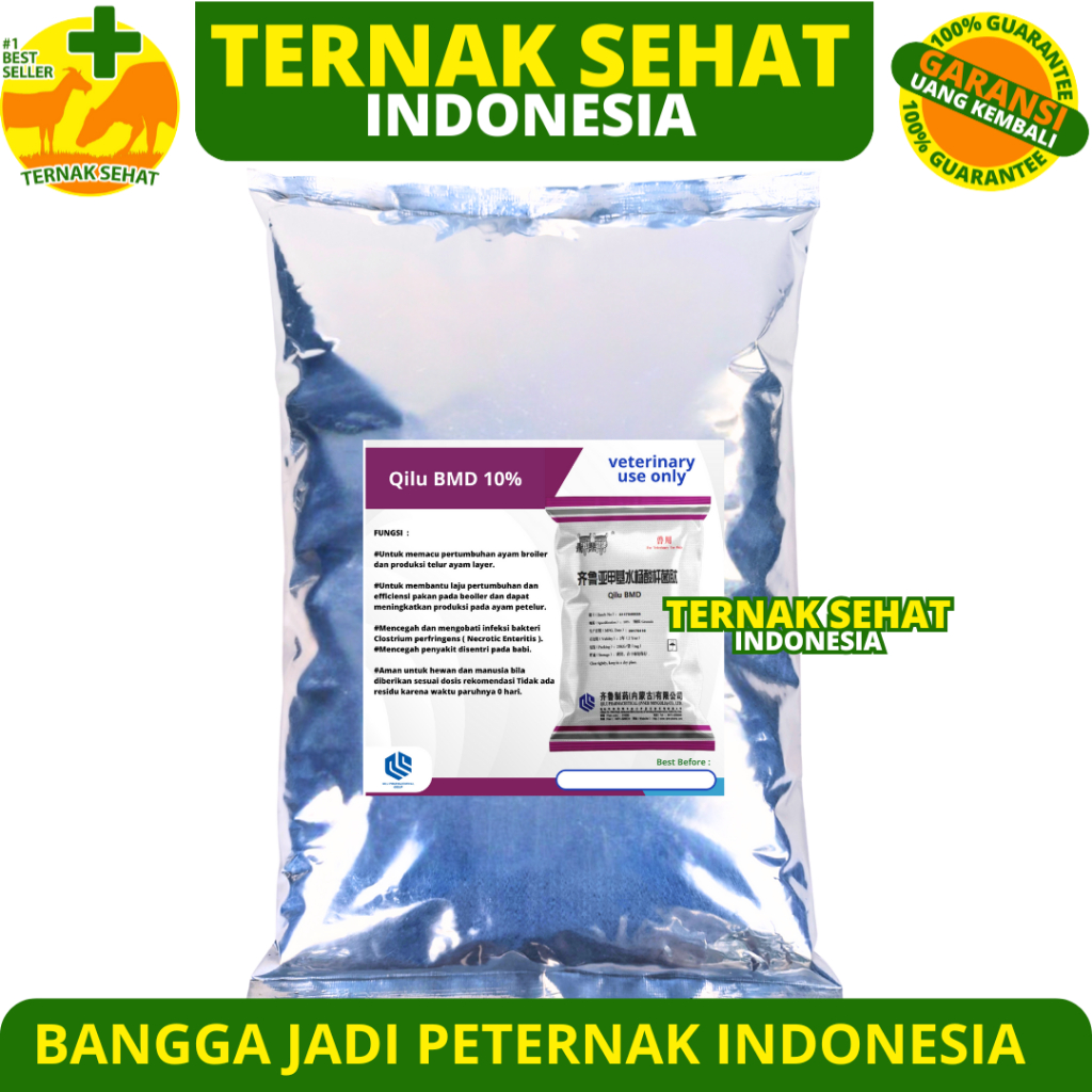 QILU BMD 10% - AGP Ayam Pemacu Pertumbuhan & Penggemukan Ayam Broiler Pedaging & Ayam Petelur Layer
