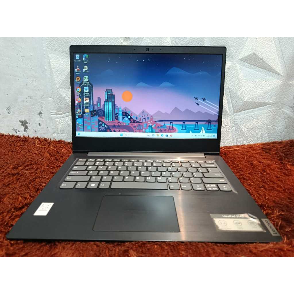 Laptop Lenovo Ideapad S145-14IIL  Processor Intel core i5-1035G1 1.2GHz Ram 8 gb Penyimpanan 512 GB 