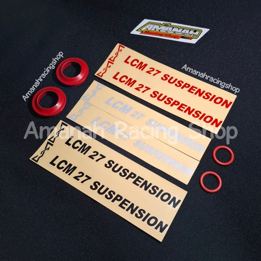 STICKER LCM 27 SUSPENSION INCLUDE SEAL DEBU SHOCK O-Ring PEMANIS AS 26 SEAL RUBBER SET LCM 27 SUSPEN