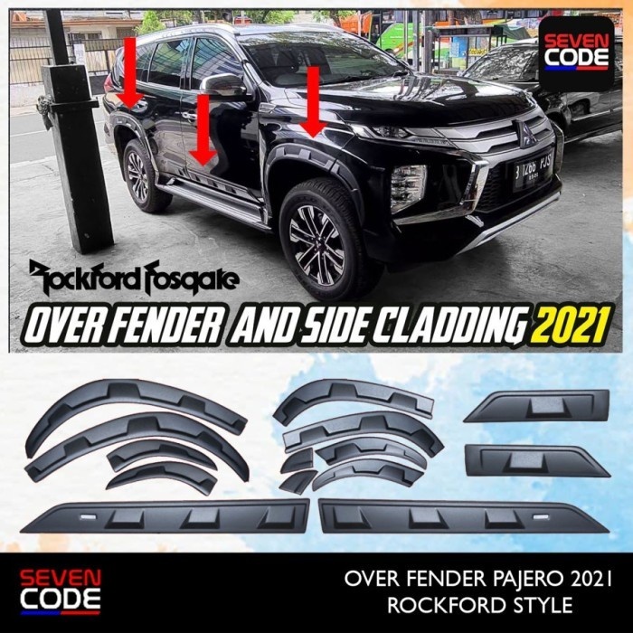 FULL SET OVER FENDER PAJERO TAHUN 2016 - 2021 MODEL ROCKFORD OVER FENDER PAJERO ROCKFORD mobil