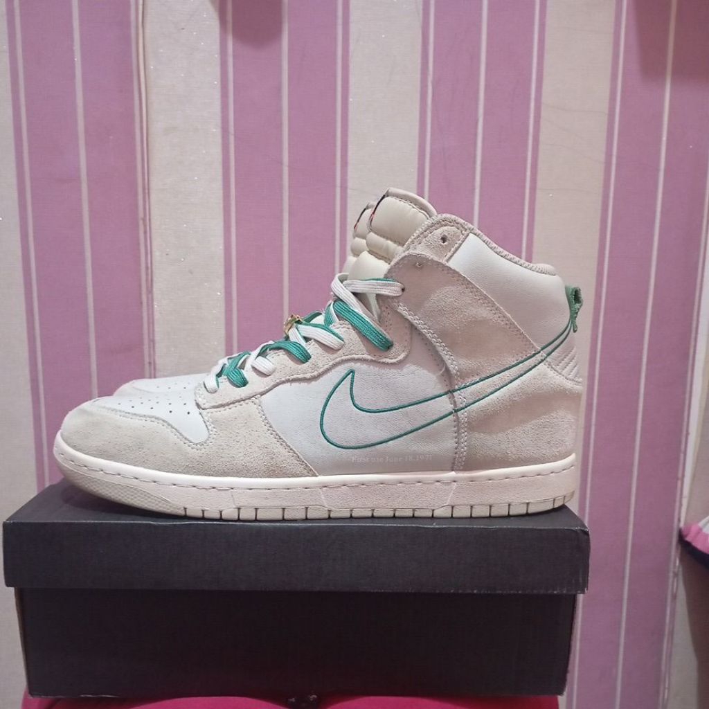 SB Dunk High First Use Green Sail Size 46