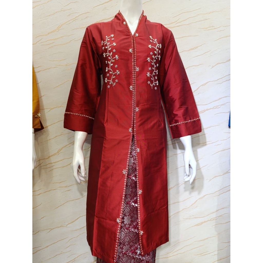 FK-Baju Kurung Taffeta Payet Jumbo LD 120 // Kebaya Kurung Melayu Material Bahan Taffeta Mix Payet /