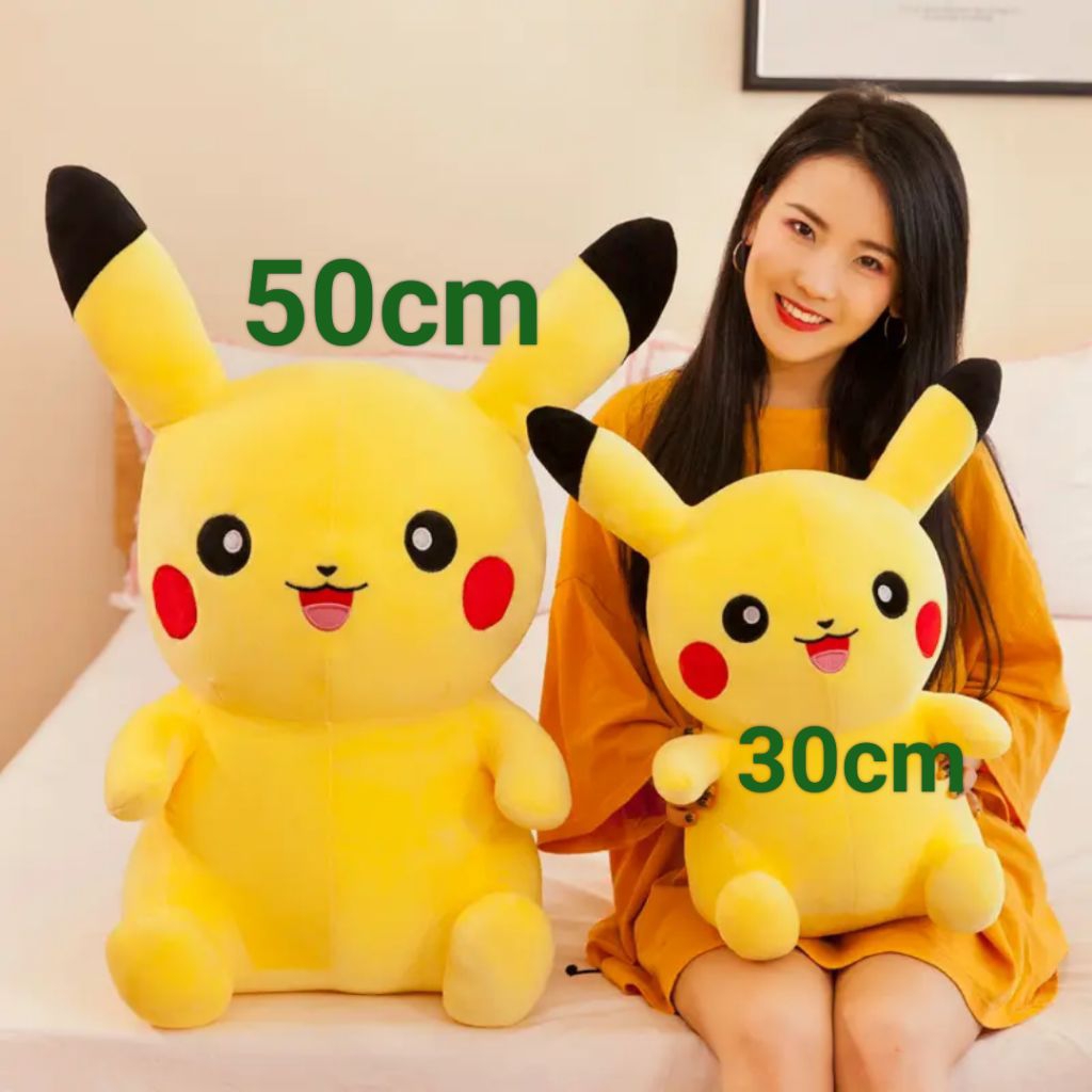 boneka pokemon Pikachu jumbo boneka pekemon main lucu boneka Pikachu jumbo 50cm