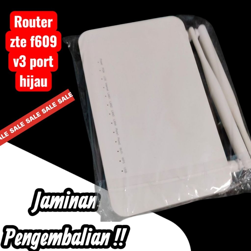 MODEM ROUTER WIRELESS ZTE ZXHN F609 PORT HIJAU