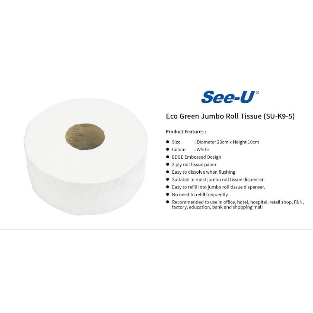 TISSUE ROLL JUMBO SEE U | TISU TOILET SEE U JUMBO