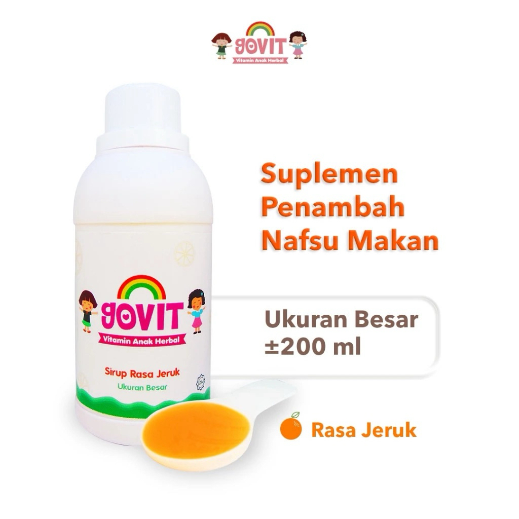 [GOVIT BESAR 200ML] VITAMIN HERBAL TERAMPUH PENAMBAH NAFSU MAKAN ANAK