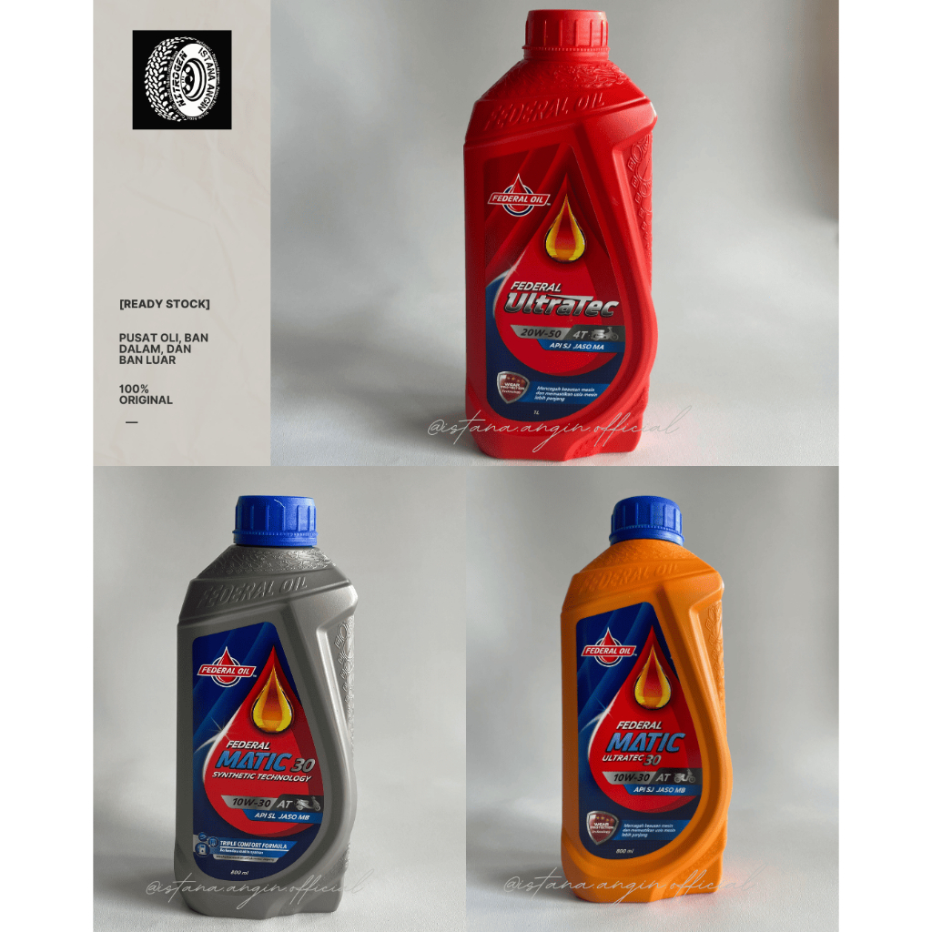 Oli Federal Matic  AT, Matic Ultratec 30 0,8 L, dan Oli Federal Ultratec 4T