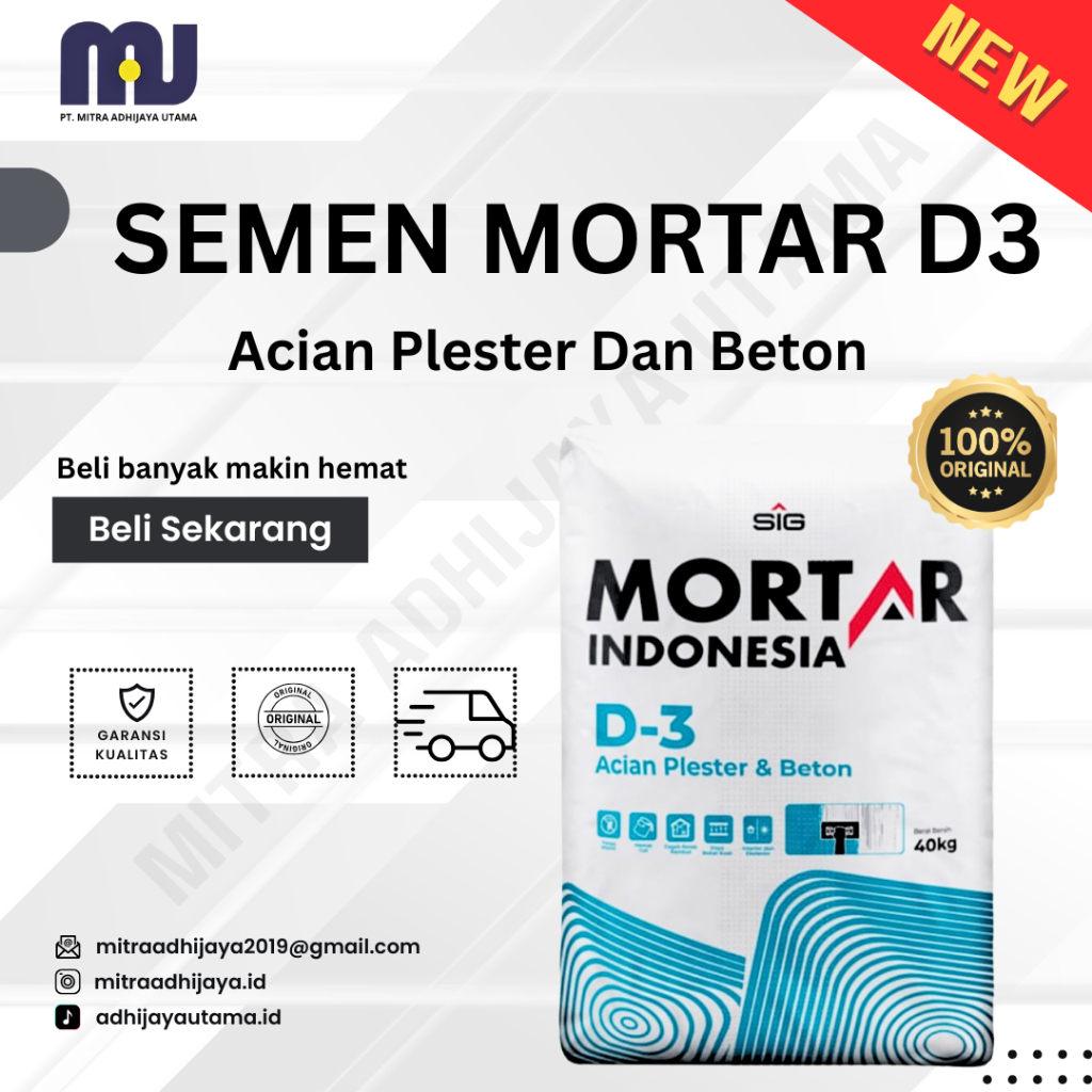 MORTAR INDONESIA D3 ACIAN PLESTER DAN BETON