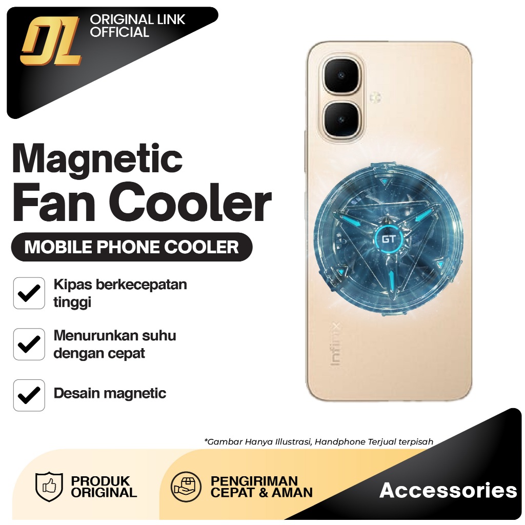 Infinix Fan Cooler MagSafe RGB Pendingin HP Magnetik Gaming